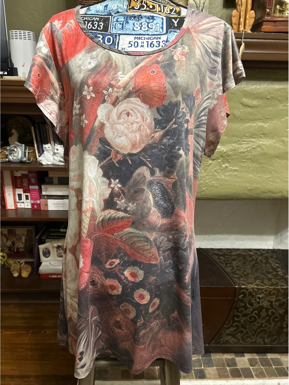 Azalea by Firmiana Floral Butterfly Print Dress XL
